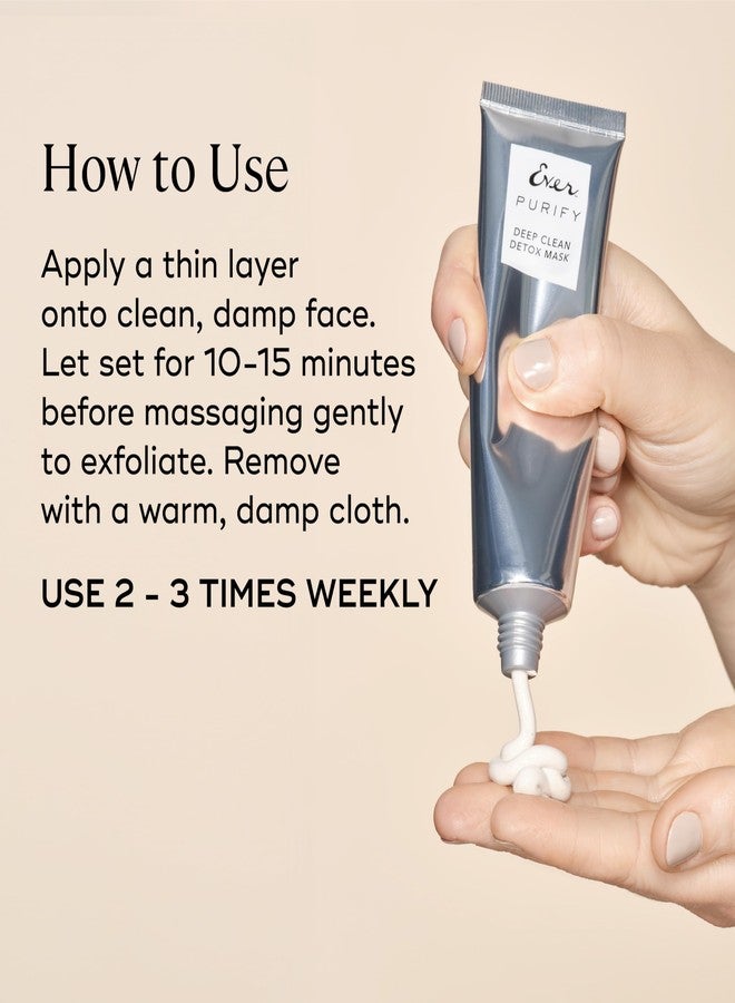 قناع إيفر بيوريفاي للتنظيف العميق وإزالة السموم - مزيج من طين الكاولين وأحماض ألفا هيدروكسي/بيتا هيدروكسي مع خلايا جذعية من الفاوانيا البيضاء - تنظيف عميق أسبوعي للبشرة العادية إلى الدهنية، 2 أونصة سائلة - Image 5